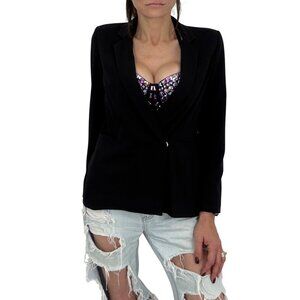 Vintage Y2K ASOS Black Corpcore Preppy Classic Blazer Sophisticated Office Siren